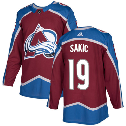 Adidas Men Colorado Avalanche #19 Joe Sakic Burgundy Home Authentic Stitched NHL Jersey->colorado avalanche->NHL Jersey